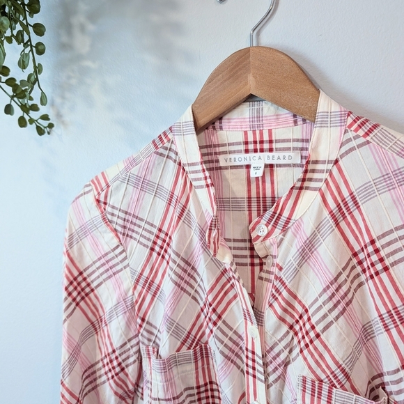 Veronica Beard Red and White Plaid Dress - Picture 3 of 10